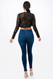 Women’s Evening Lace Long Sleeve Cropped Bolero | Zarnesh