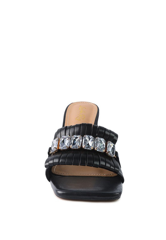 WOMEN'S FANTASY CLEAR HEEL JEWEL SANDAL | ZARNESH