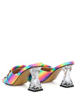 WOMEN'S FANTASY CLEAR HEEL JEWEL SANDAL | ZARNESH