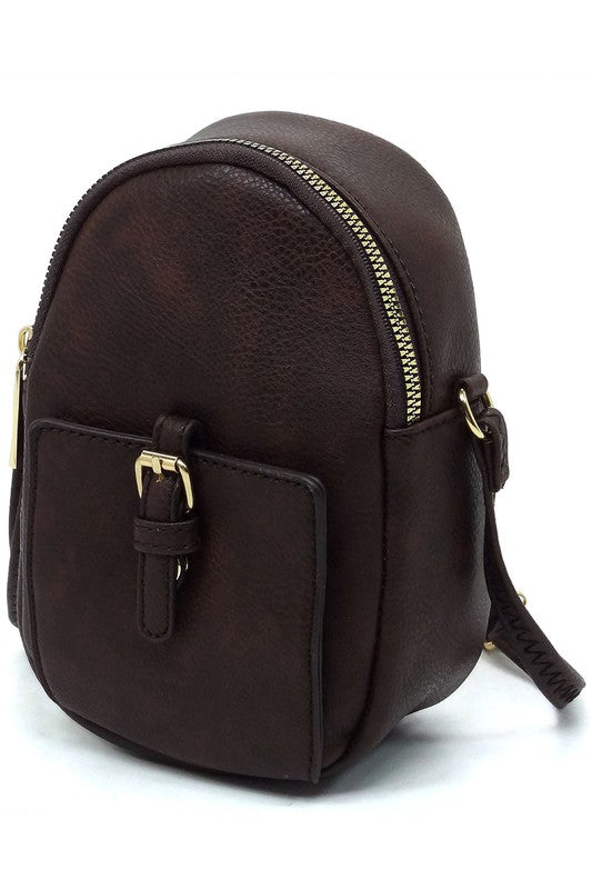 Women's Fashion Faux leather Buckle Mini Crossbody Bag | Zarnesh