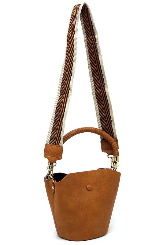 Women's Fashion Bucket Bag Guitar Strap Crossbody | Zarnesh