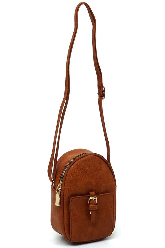 Women's Fashion Faux leather Buckle Mini Crossbody Bag | Zarnesh