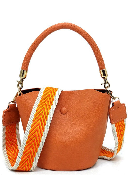 Women's Fashion Bucket Bag Guitar Strap Crossbody | Zarnesh