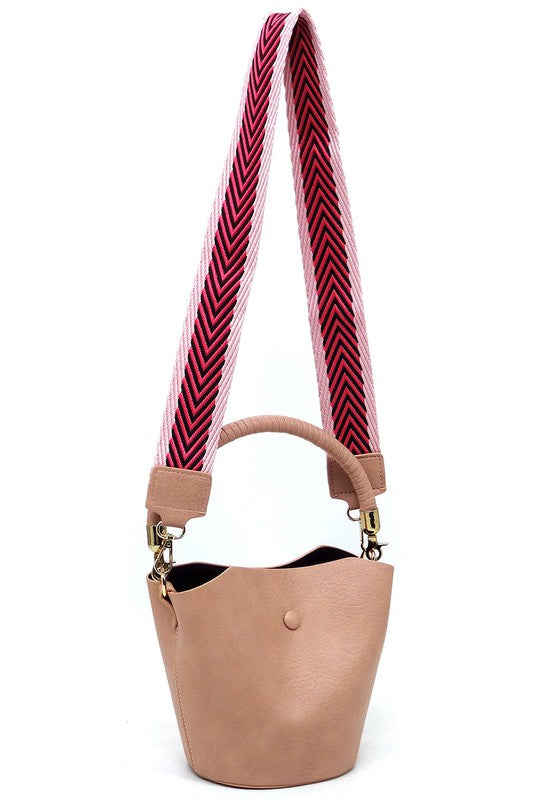 Women's Fashion Bucket Bag Guitar Strap Crossbody | Zarnesh