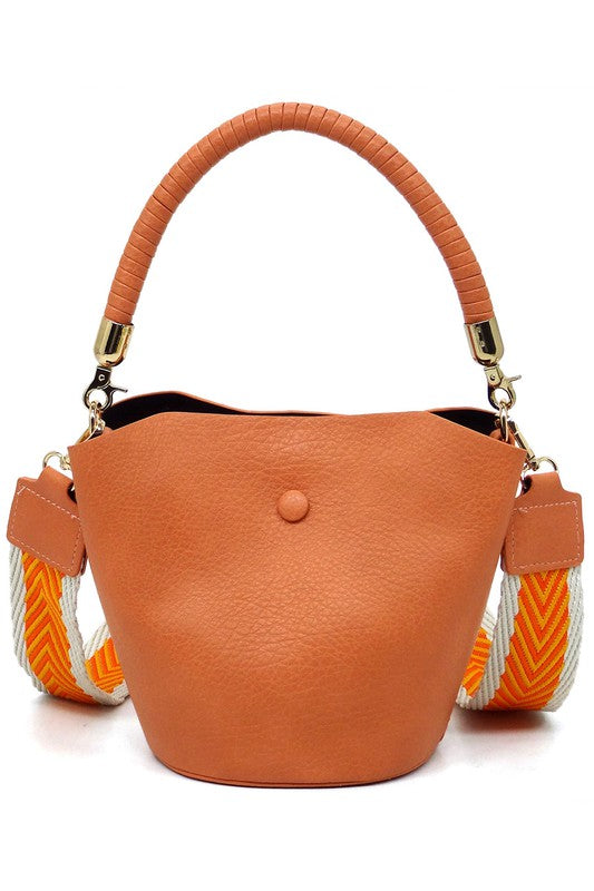Women's Fashion Bucket Bag Guitar Strap Crossbody | Zarnesh