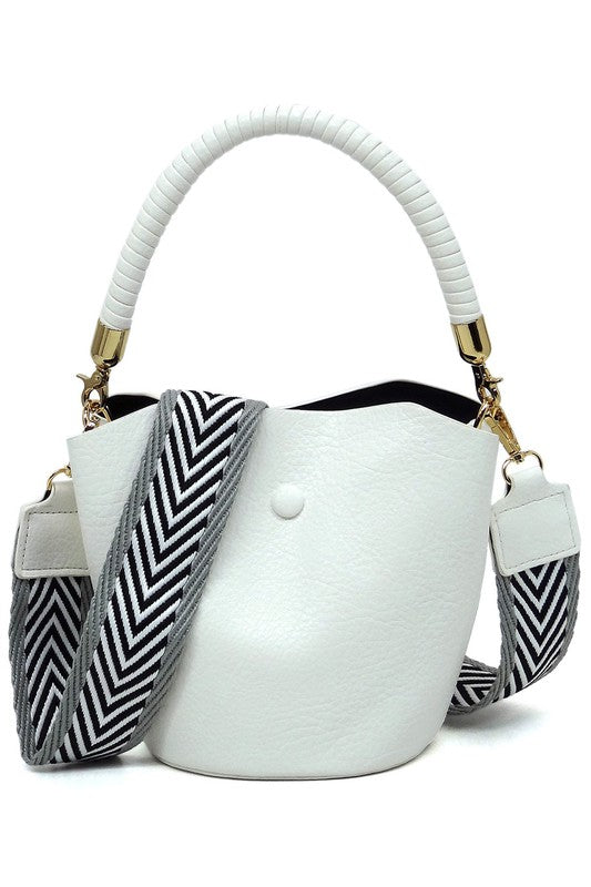 Women's Fashion Bucket Bag Guitar Strap Crossbody | Zarnesh