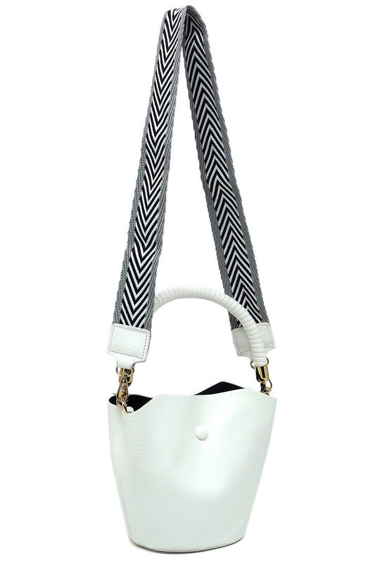 Women's Fashion Bucket Bag Guitar Strap Crossbody | Zarnesh