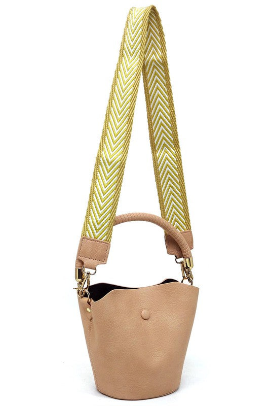Women's Fashion Bucket Bag Guitar Strap Crossbody | Zarnesh