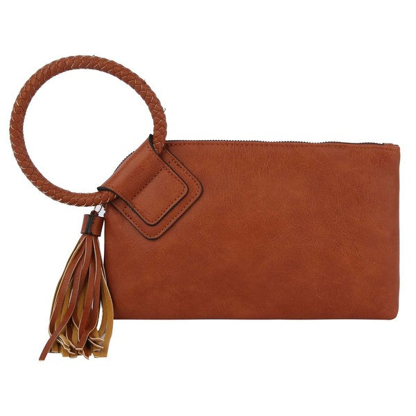 Women's Fashion Cuff Handle Tassel Wristlet Clutch | Zarnesh