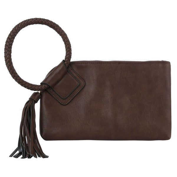 Women's Fashion Cuff Handle Tassel Wristlet Clutch | Zarnesh