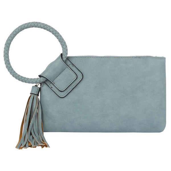 Women's Fashion Cuff Handle Tassel Wristlet Clutch | Zarnesh