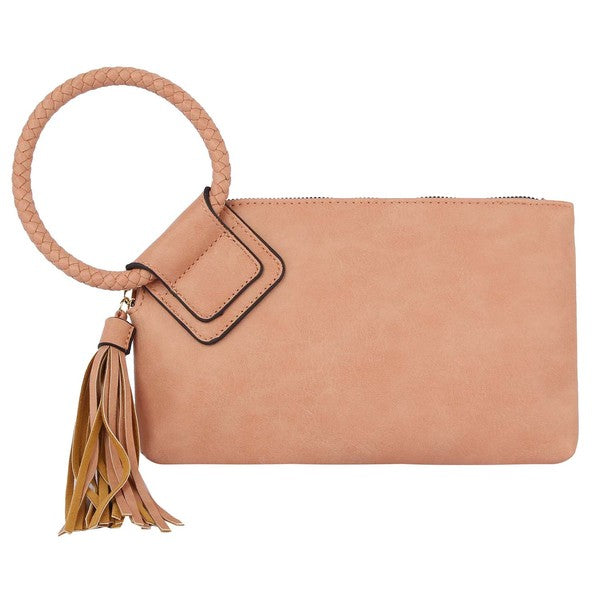 Women's Fashion Cuff Handle Tassel Wristlet Clutch | Zarnesh
