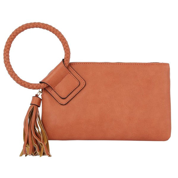 Women's Fashion Cuff Handle Tassel Wristlet Clutch | Zarnesh