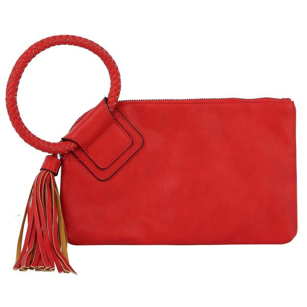 Women's Fashion Cuff Handle Tassel Wristlet Clutch | Zarnesh