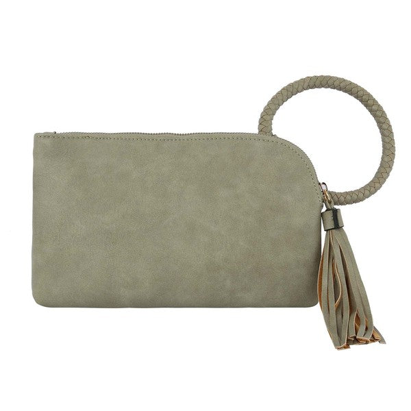 Women's Fashion Cuff Handle Tassel Wristlet Clutch | Zarnesh