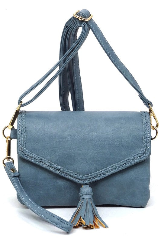 Women’s Fashion Envelope Clutch Tassel Flap Crossbody Shoulder Bag | Zarnesh