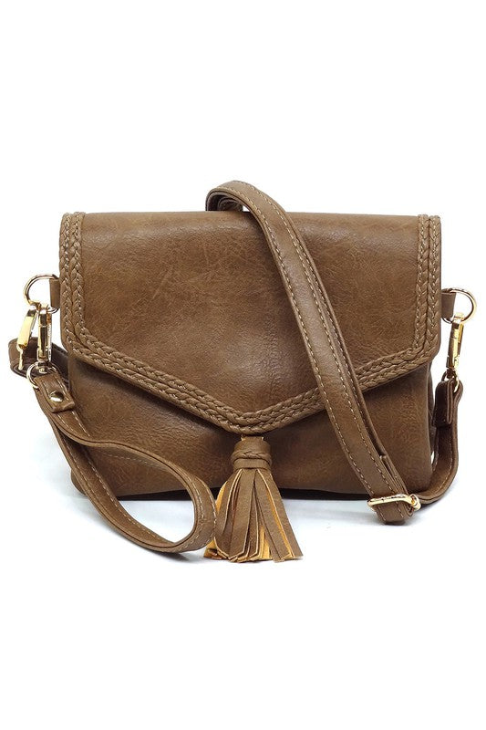 Women’s Fashion Envelope Clutch Tassel Flap Crossbody Shoulder Bag | Zarnesh