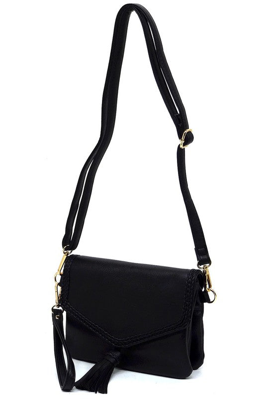 Women’s Fashion Envelope Clutch Tassel Flap Crossbody Shoulder Bag | Zarnesh