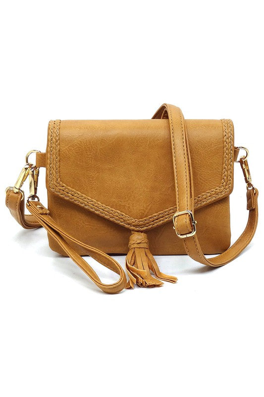 Women’s Fashion Envelope Clutch Tassel Flap Crossbody Shoulder Bag | Zarnesh