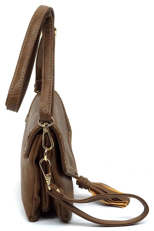 Women’s Fashion Envelope Clutch Tassel Flap Crossbody Shoulder Bag | Zarnesh