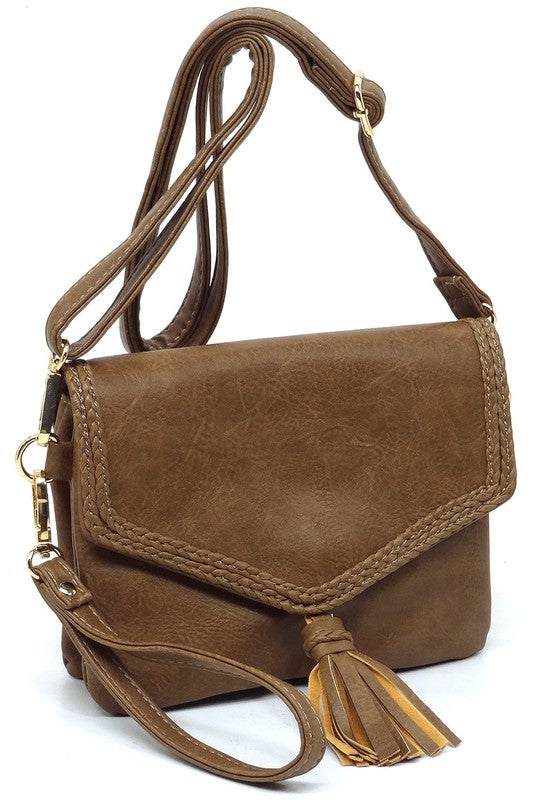 Women’s Fashion Envelope Clutch Tassel Flap Crossbody Shoulder Bag | Zarnesh