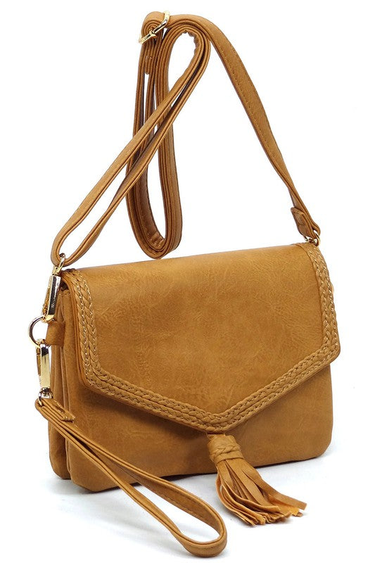 Women’s Fashion Envelope Clutch Tassel Flap Crossbody Shoulder Bag | Zarnesh