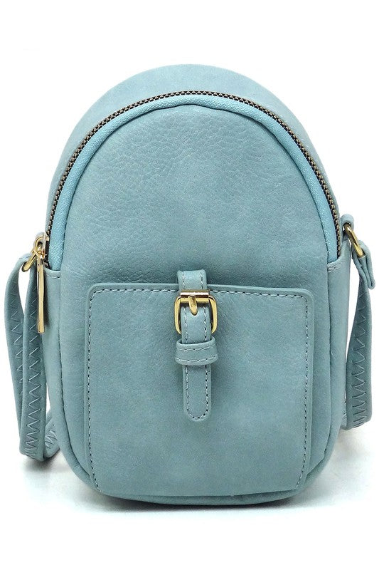Women's Fashion Faux leather Buckle Mini Crossbody Bag | Zarnesh