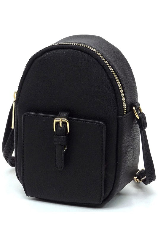 Women's Fashion Faux leather Buckle Mini Crossbody Bag | Zarnesh