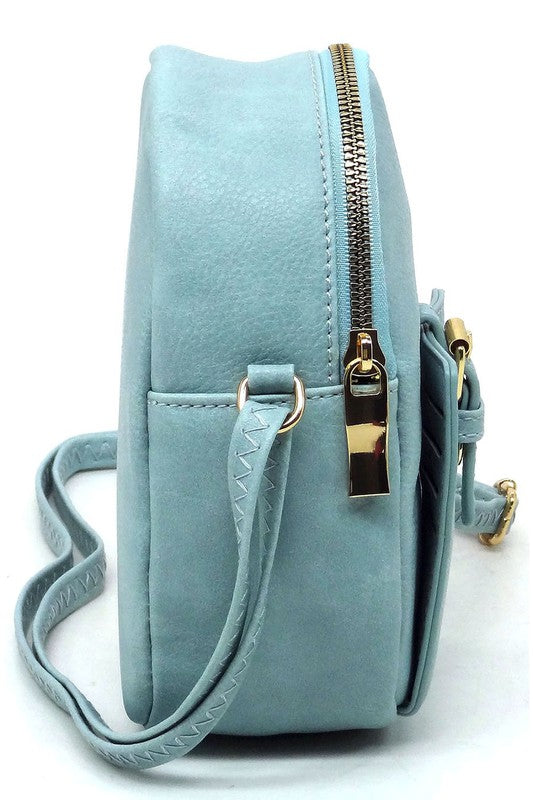 Women's Fashion Faux leather Buckle Mini Crossbody Bag | Zarnesh