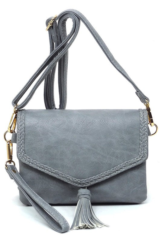 Women’s Fashion Envelope Clutch Tassel Flap Crossbody Shoulder Bag | Zarnesh