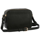 Women's Fashion Stitch Rectangular Faux Leather Crossbody Bag | Zarnesh