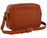 Women's Fashion Stitch Rectangular Faux Leather Crossbody Bag | Zarnesh