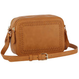 Women's Fashion Stitch Rectangular Faux Leather Crossbody Bag | Zarnesh