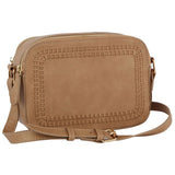 Women's Fashion Stitch Rectangular Faux Leather Crossbody Bag | Zarnesh