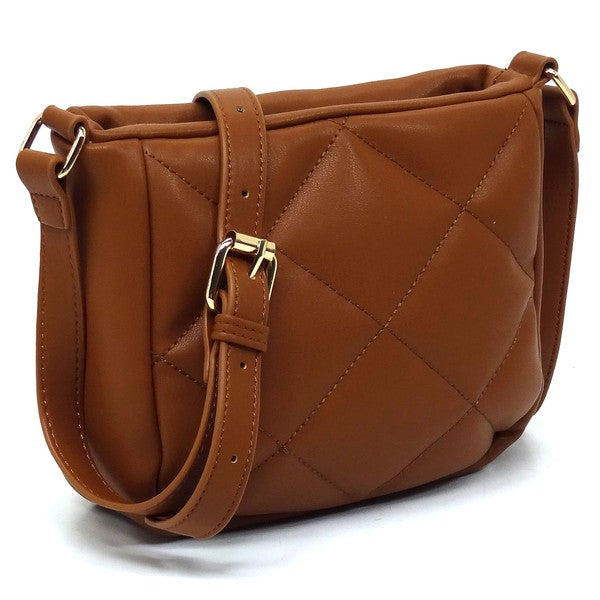 Women's Faux Leather Quilted Puffy Crossbody Bag | Zarnesh