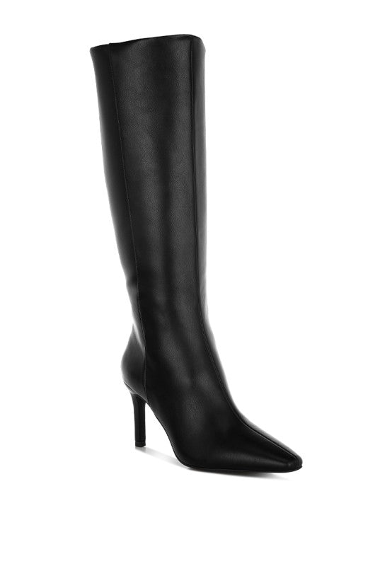 Women's Faux Leather Calf Boots | Zarnesh