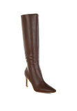 Women's Faux Leather Calf Boots | Zarnesh