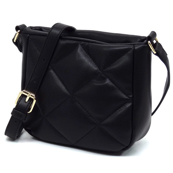 Women's Faux Leather Quilted Puffy Crossbody Bag | Zarnesh