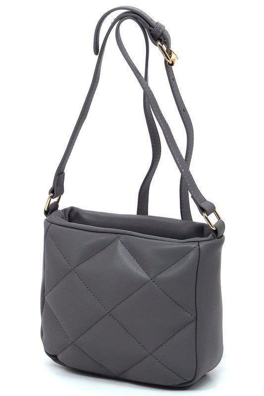 Women's Faux Leather Quilted Puffy Crossbody Bag | Zarnesh