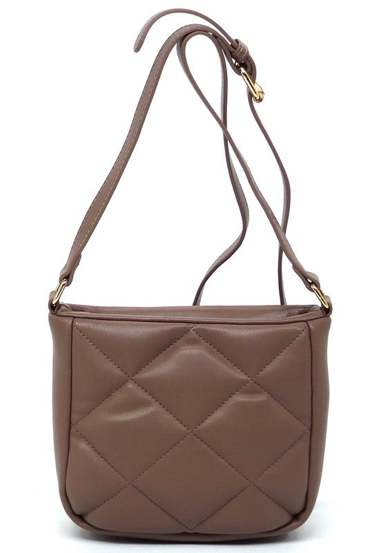 Women's Faux Leather Quilted Puffy Crossbody Bag | Zarnesh