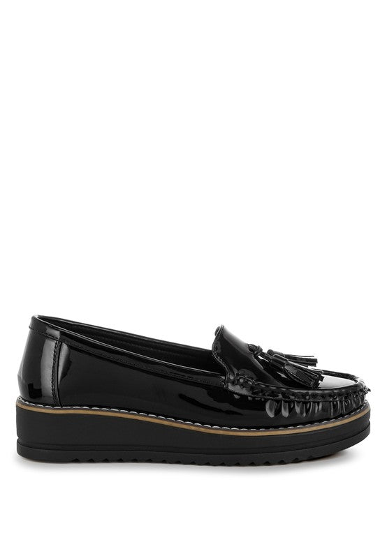 Women Strelka Tassel Detail Flatform Loafers Zarnesh 