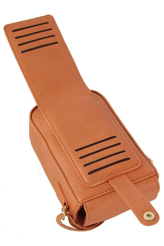 Women’s Faux Leather Tassel Ring Flap Tassel Crossbody | Zarnesh