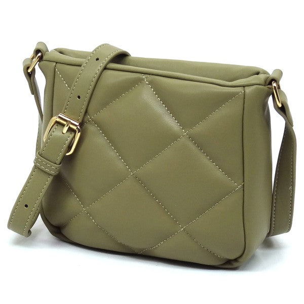 Women's Faux Leather Quilted Puffy Crossbody Bag | Zarnesh