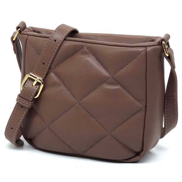 Women's Faux Leather Quilted Puffy Crossbody Bag | Zarnesh