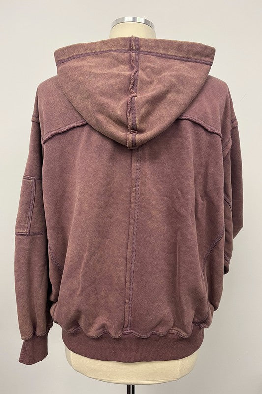 Women’s Fiori Zip-Up Hoodie with Pockets Jacket | Zarnesh