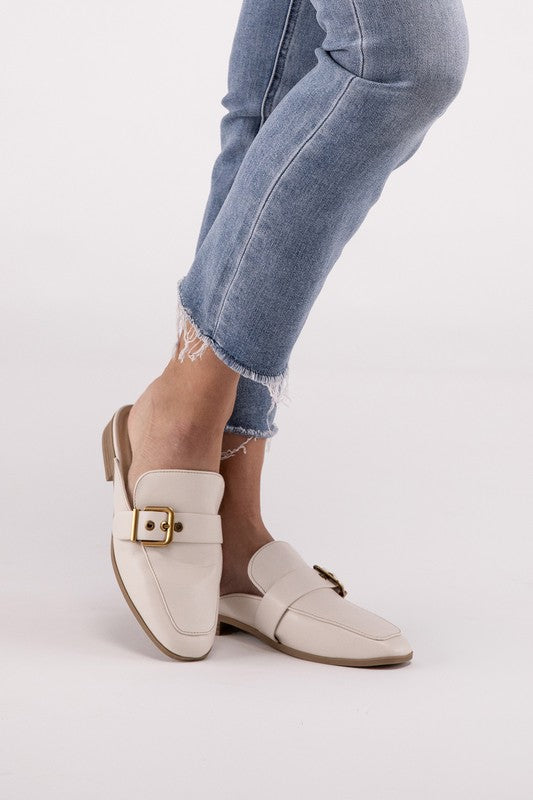 Women's Chantal-S Buckle Backless Slides Loafer Shoes | Zarnesh