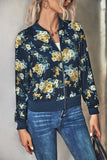 Women’s Floral Bomber Zip-Up Print Jacket | Zarnesh