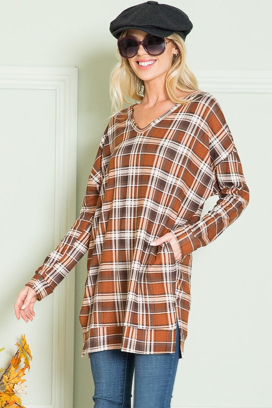 Women’s Floral Print V-Neck Sweater Tunic | Zarnesh