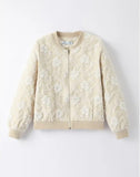 Women’s Floral Embroidered Zip-Up Bomber Jacket | Zarnesh