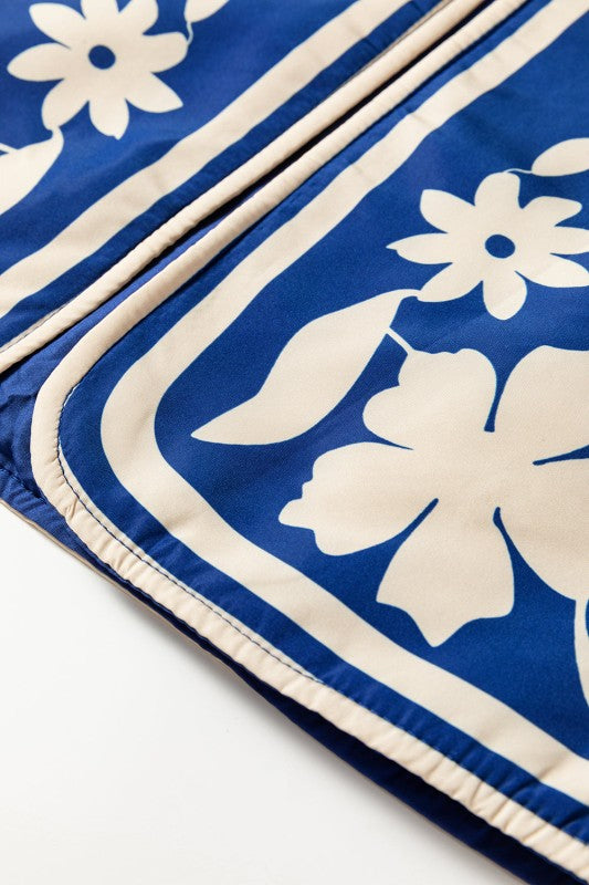 Women’s Floral Open Front Buttoned Cuff Cropped Jacket | Zarnesh